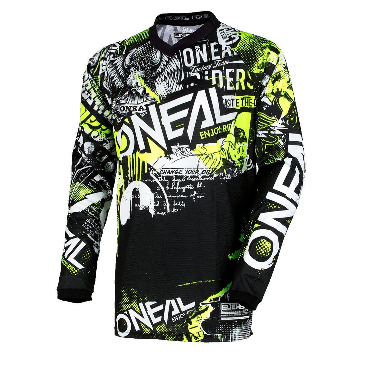 O'Neal ELEMENT Kinder Jersey ATTACK black/hi-viz gelb