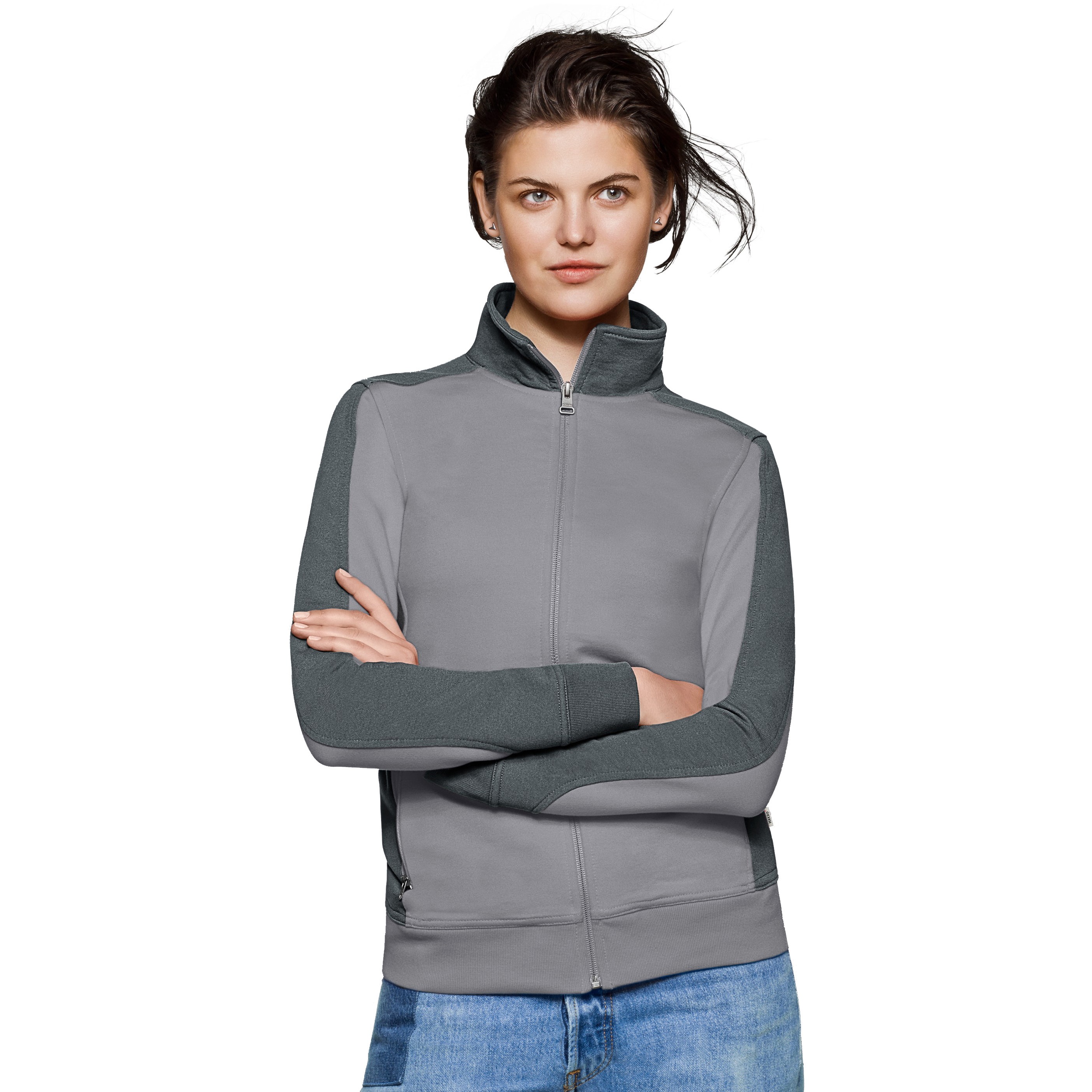 Damen-Sweatjacke Hakro Contrast Mikralinar®