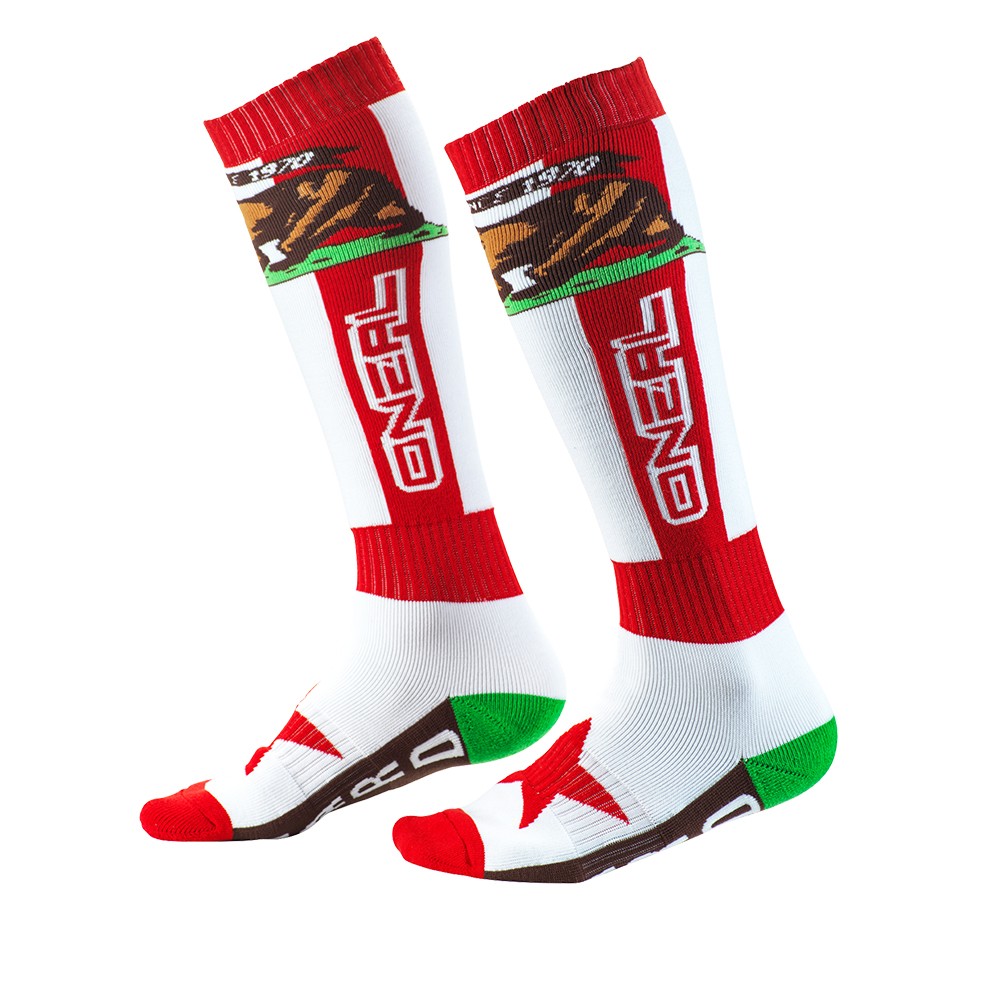 Oneal PRO MX Sock CALIFORNIA red/white/brown