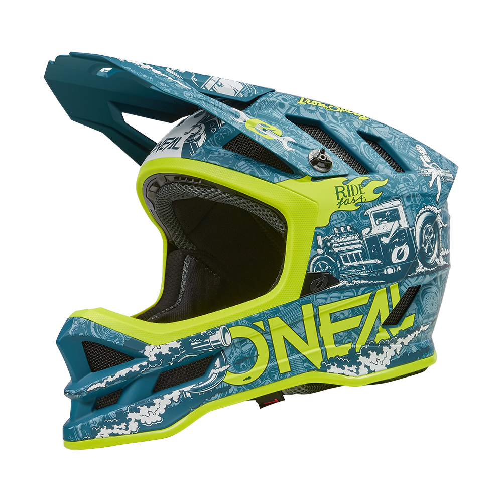 Oneal BLADE Polyacrylite Helmet HR V.23 teal/neon yellow