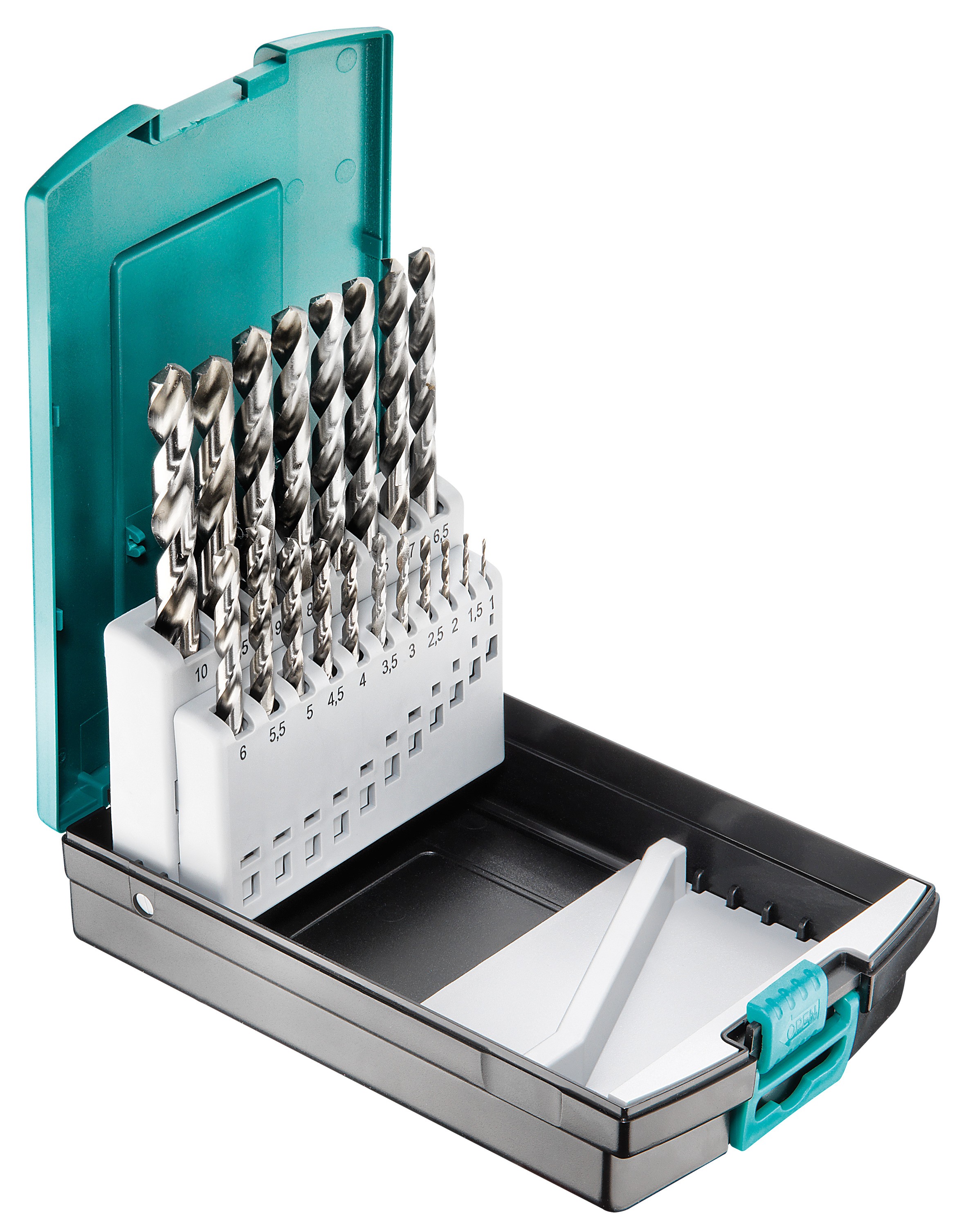 HSS-G Spiralbohrersatz, 19-tlg.