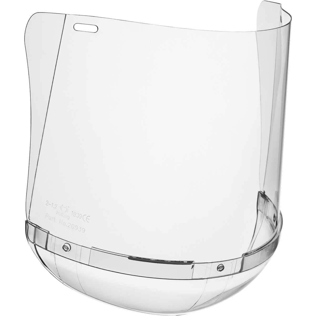 Safe Polycarbonat-Visier Hellberg mit Kinnschutz PC klar