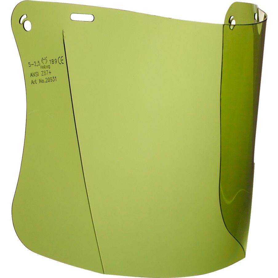 Safe Polycarbonat-Visier Hellberg PC grün