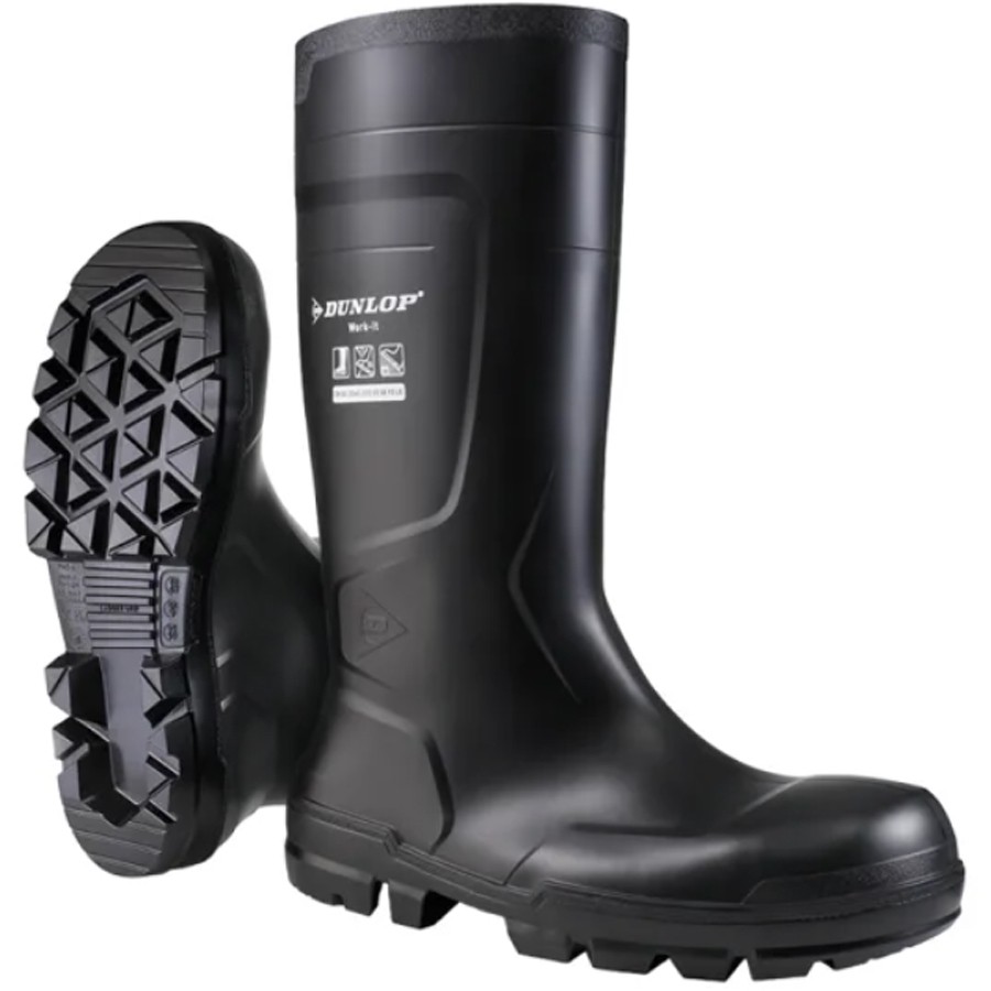 PVC Sicherheitsstiefel S5 Dunlop Work-it full safety schwarz