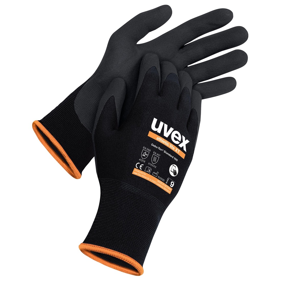 Schutzhandschuh Uvex 60026 athletic lite XT touchscreenfähig schwarz