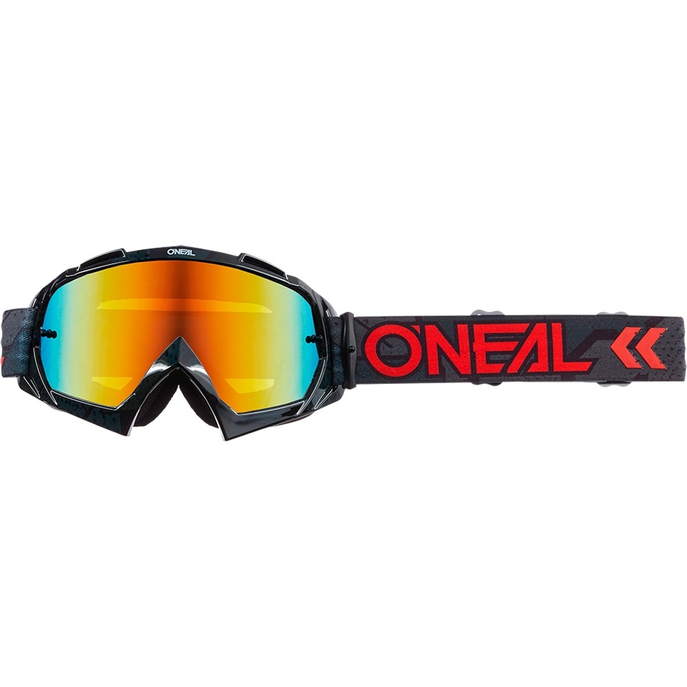 Oneal B-10Goggle CAMO V.22 black/red - radium red