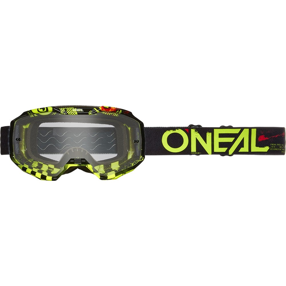 Oneal B-10 Goggle ATTACK V.24 black/neon yellow - clear