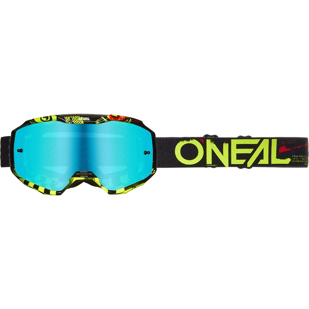 Oneal B-10 Goggle ATTACK V.24 black/neon yellow - radium blue