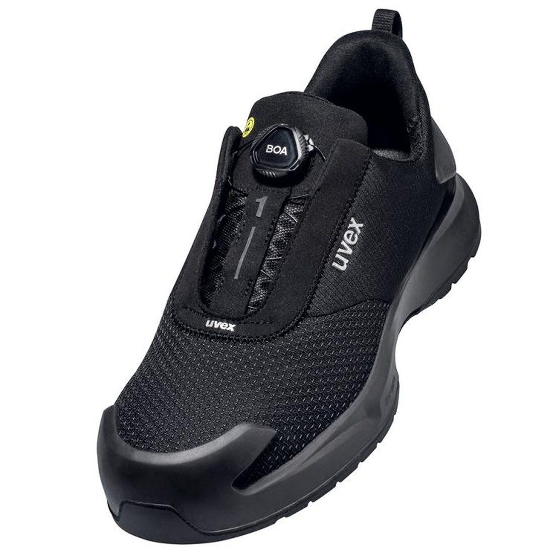 Sicherheitshalbschuh Uvex 1x-craft 68162 mit Boa-Verschluss S1 PS FO SC SR schwarz