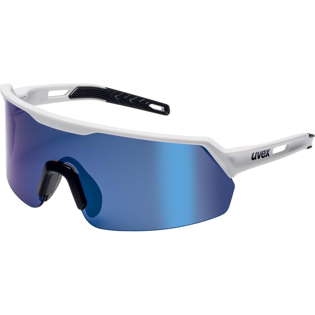 Schutzbrille / Sonnenbrille Uvex 9122-885 ultrashield weiss/schwarz, PC Blauspiegel