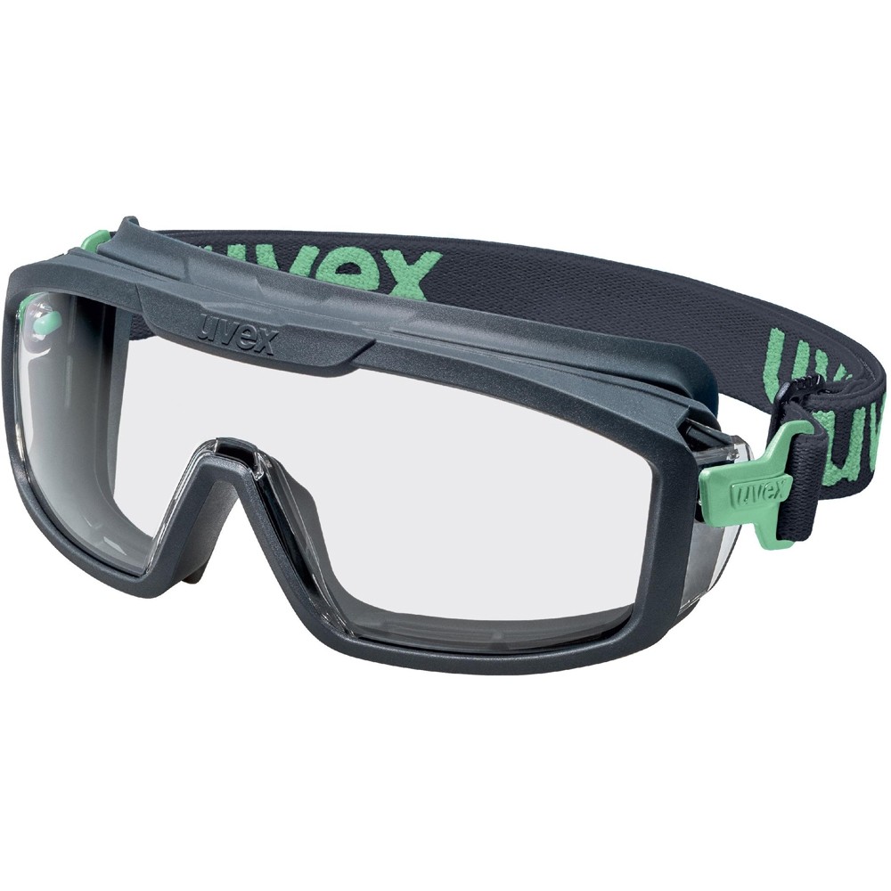 Vollsichtbrille Uvex i-guard+ planet, anthrazit/jade, PC farblos