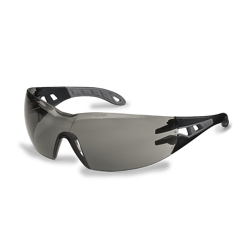 Schutzbrille/Sonnenbrille Uvex pheos schwarz/grau, PC grau