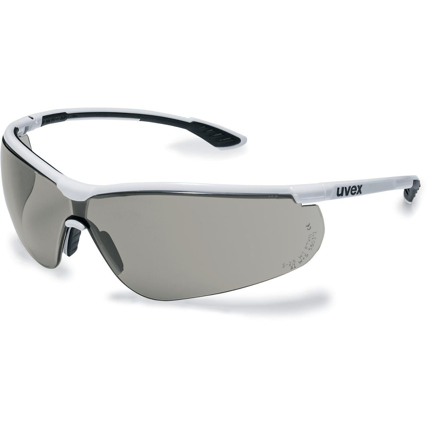 Schutzbrille Uvex sportstyle weiss-schwarz PC grau