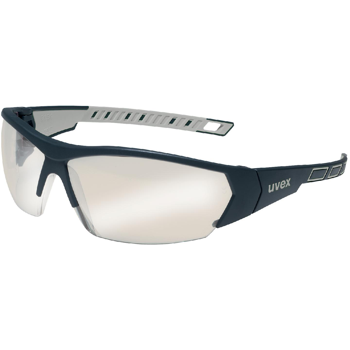 Schutzbrille Uvex i-works schwarz/grau, PC Silberspiegel grau