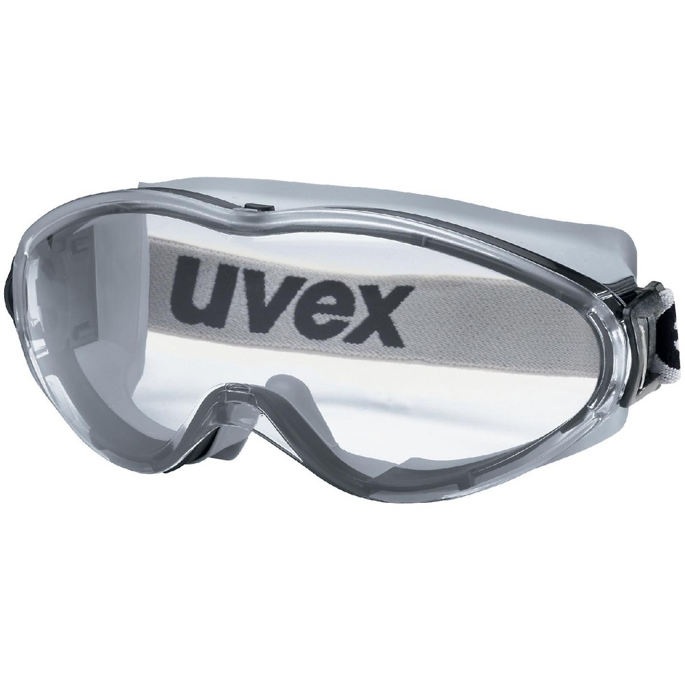 Vollsichtbrille Uvex ultrasonic schwarz/grau, PC farblos