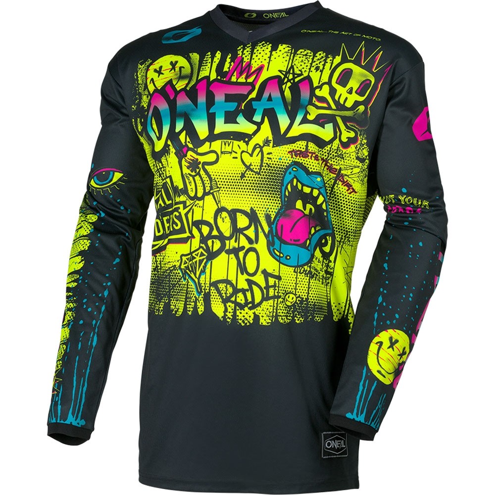 Oneal ELEMENT Kinder Jersey RANCID V.26 black/neon yellow