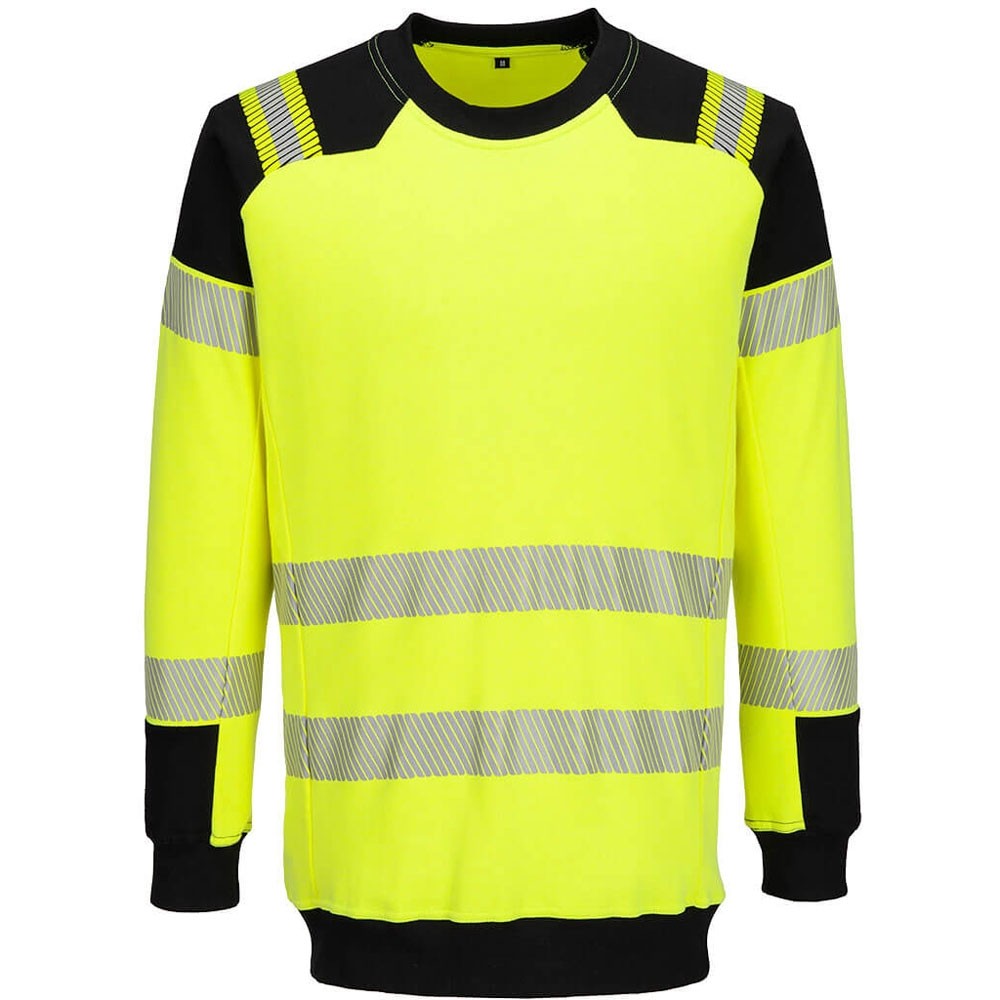 Multinorm Sweatshirt Portwest FR707 Modaflame PW3 Knit FR EN ISO 20471_2 (Stufe 1) warngelb/schwarz 