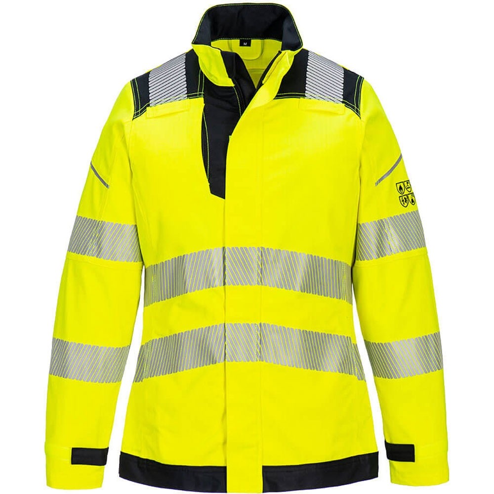 Multinorm Damen Arbeitsjacke Portwest FR715 Modaflame PW3 FR EN ISO 20471_2 (Stufe 1) warngelb/schwarz 