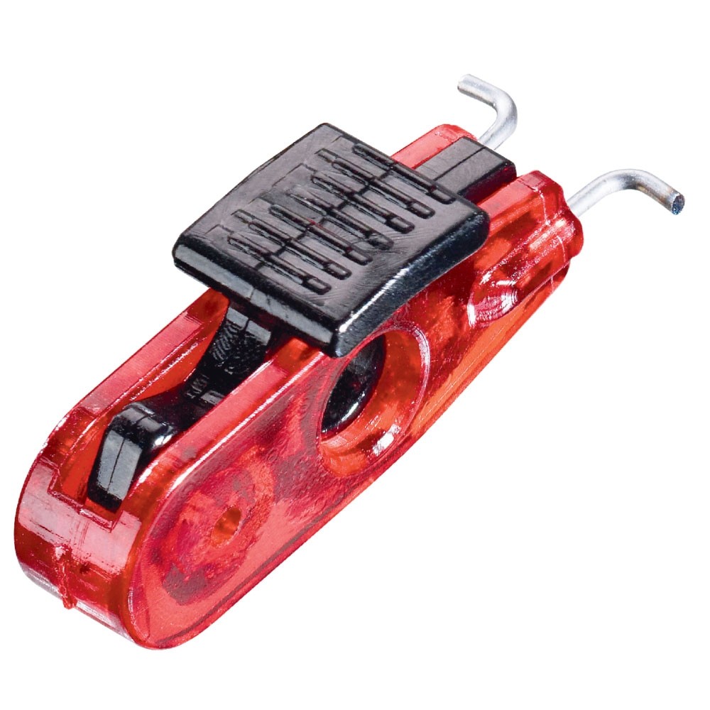 Master Lock Verriegelung für Mini Leistungschalter rot mit Stiften nach aussen für Schalteröffnungen bis 11 mm