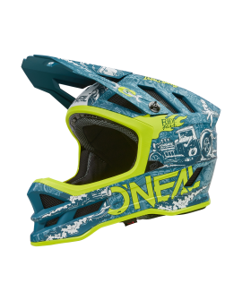 Oneal BLADE Polyacrylite Helmet HR V.23 teal/neon yellow