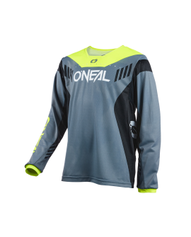 O'Neal ELEMENT FR Kinder Jersey HYBRID V.22 gray/neon yellow