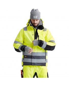 Allwetterjacke isolierend Snickers AllroundWork	High-Vis 37.5 EN ISO 20471_3 wasserdicht & atmungsaktiv