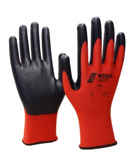Nitras 3510 Nitrilhandschuh rot/schwarz