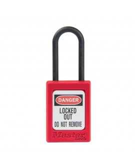 Master Lock Thermoplastisches Vorhängeschloss (nicht leitend) verschiedenschliessend rot 35mm Nylonbügel