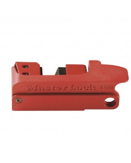 Master Lock Verriegelung für Leistungsschalter rot von Grip Tight für breite und hohe Kippschalter die üblicherweise als Hochspannungs-/Starkstrom-Schalter Verwendung finden