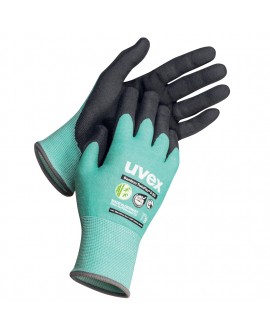 Schnittschutzhandschuh Uvex 60092 Bamboo TwinFlex D SG türkis/schwarz