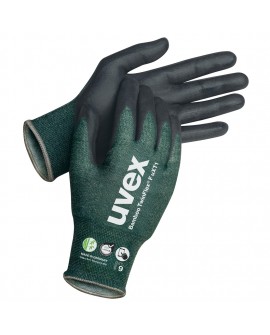 Schnittschutzhandschuh Uvex 60095 Bamboo TwinFlex F uxT1 grün/grau