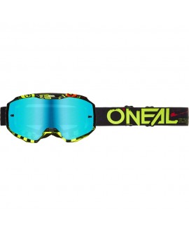 Oneal B-10 Goggle ATTACK V.24 black/neon yellow - radium blue