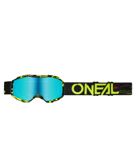 Oneal B-10 Kinder Goggle ATTACK V.24 black/neon yellow - radium blue