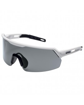 Schutzbrille / Sonnenbrille Uvex 9122-480 ultrashield weiss/schwarz, PC grau