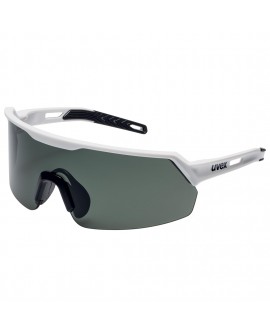 Schutzbrille / Sonnenbrille Uvex 9122-880 ultrashield weiss/schwarz, PC Polavision grau