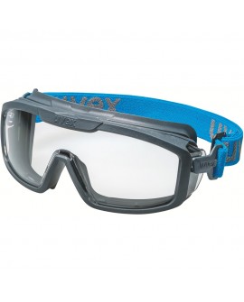 Vollsichtbrille Uvex i-guard+ anthrazit/blau, PC farblos