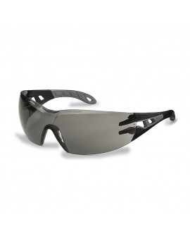 Schutzbrille/Sonnenbrille Uvex pheos schwarz/grau, PC grau