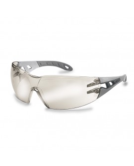 Schutzbrille Uvex pheos hellgrau/grau, Silberspiegel AF auf Innenseite