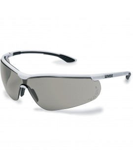 Schutzbrille Uvex sportstyle weiss-schwarz PC grau