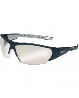 Schutzbrille Uvex i-works schwarz/grau, PC Silberspiegel grau