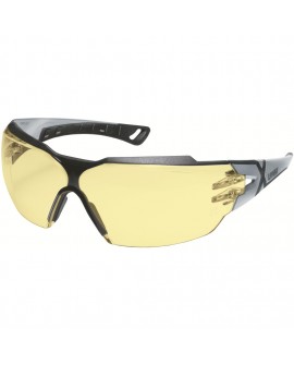 Schutzbrille Uvex pheos cx2 silber/schwarz, PC amber