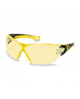 Schutzbrille Uvex pheos cx2 schwarz/gelb, PC amber