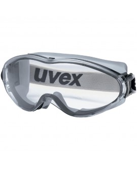 Vollsichtbrille Uvex ultrasonic schwarz/grau, PC farblos