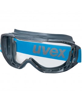 Vollsichtbrille Uvex megasonic anthrazit/blau, PC farblos