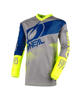 Oneal ELEMENT Kinder Jersey FACTOR gray/blue/neon yellow