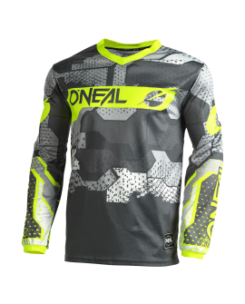 O'Neal ELEMENT Kinder Jersey CAMO V.22 gray/neon yellow 
