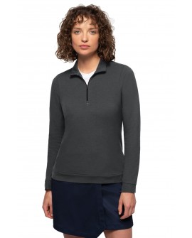 Damen Zip-Longsleeve Hakro 335 Piqué Mikralinar® Eco