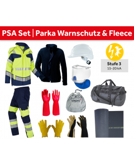PARKA WARNSCHUTZ & FLEECEJACKE I Elektro PSA Set (Stufe 3)