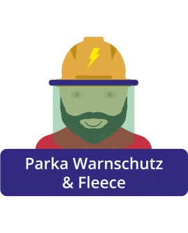 Elektro PSA Set „Parka Warnschutz & Fleecejacke“ – Stufe 3