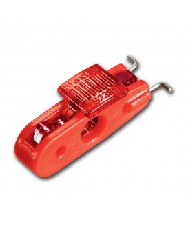 Master Lock Verriegelung für Mini Leistungschalter rot mit Stiften nach aussen für Schalteröffnungen von 11 - 13mm